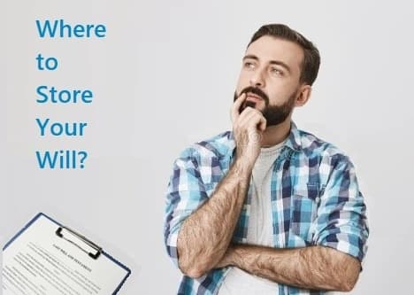 Man-wondering-where-to-store-your-will Man wondering where to store your will for safekeeping.