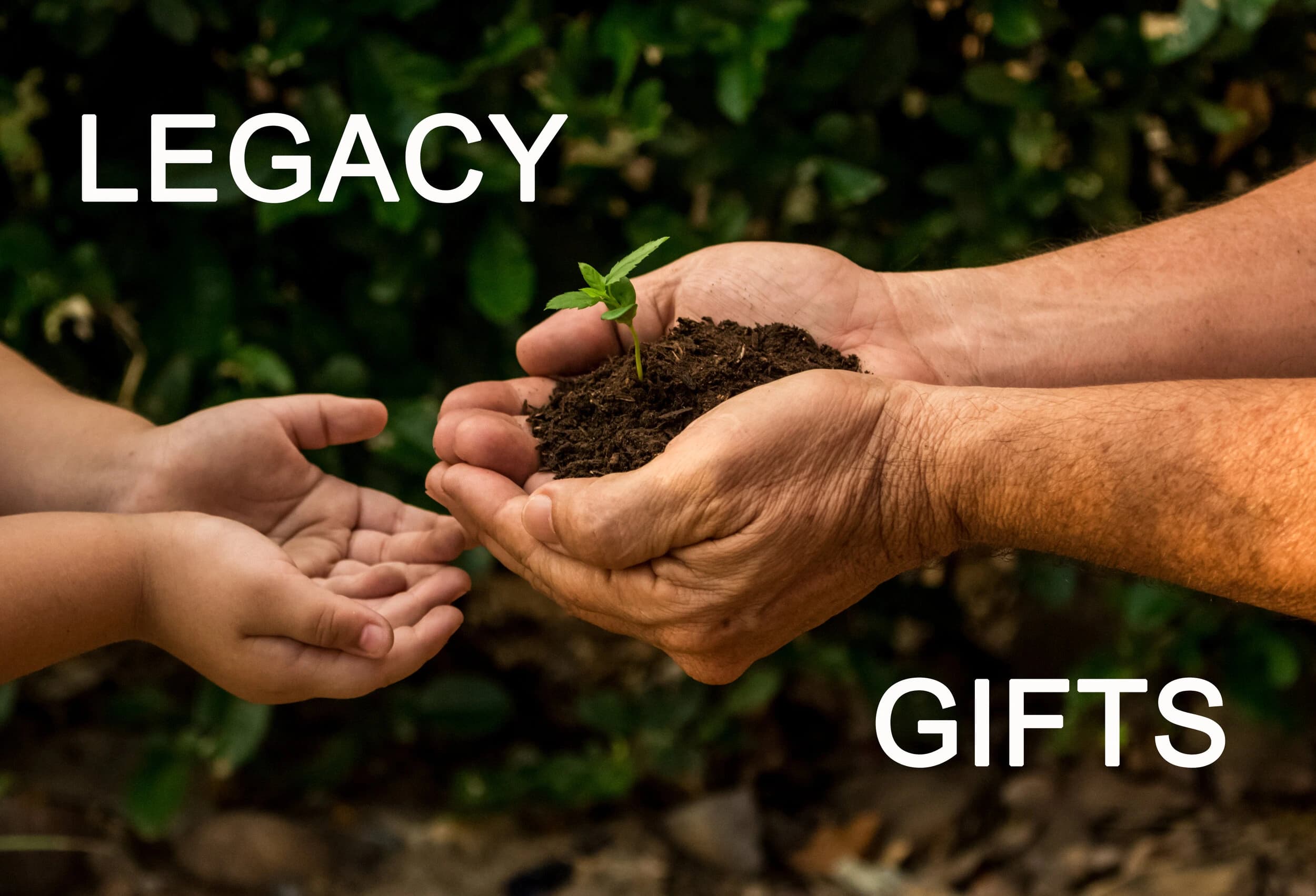 Start a Planned Giving Program with Legacy Gifts Two people planting a new plant together, symbolizing the growth and impact of legacy gifts through a planned giving program.
